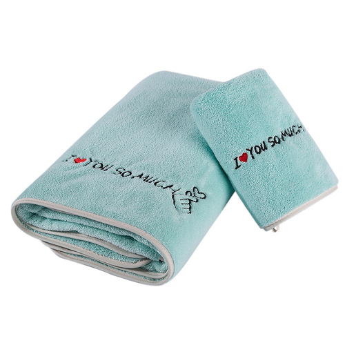 Microfiber towel bath towel baby printed thickened strong absorbent beach towel coral velvet towel bath towel wholesale