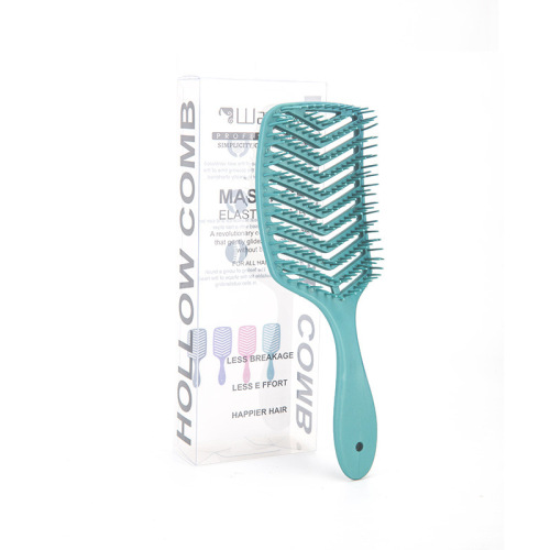 Bofei V-shaped hollow massage comb, large curved comb, scalp meridian massage, home hairdressing comb, fluffy rib comb