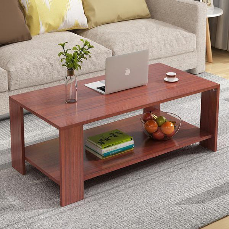 Mesa de centro simple Sala de estar Mesa de centro simple Envío gratis Mesa de té pequeña ensamblada rectangular de madera Fuente de la fábrica Una pieza al por mayor