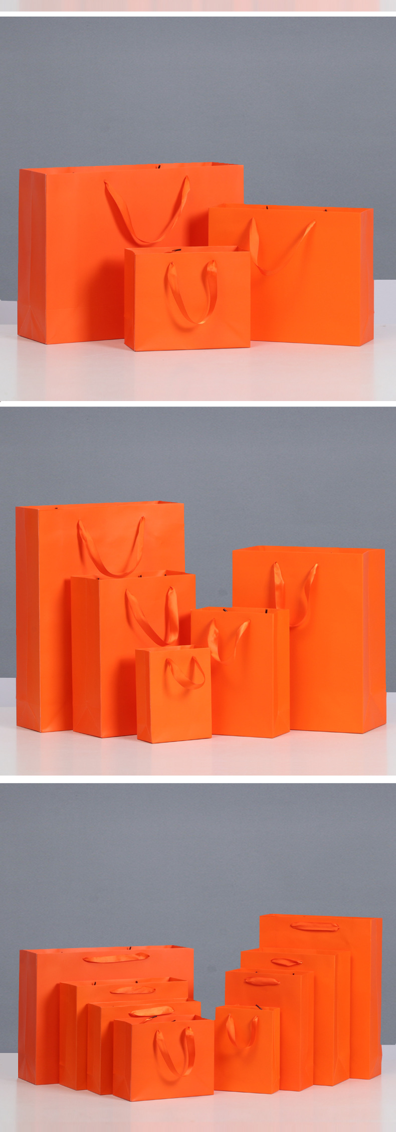 Orange Tote Bag Paper Bag Gift Bag Clothing Shopping Bag Birthday Back Gift Packaging Cosmetic Lipstick Gift Bag