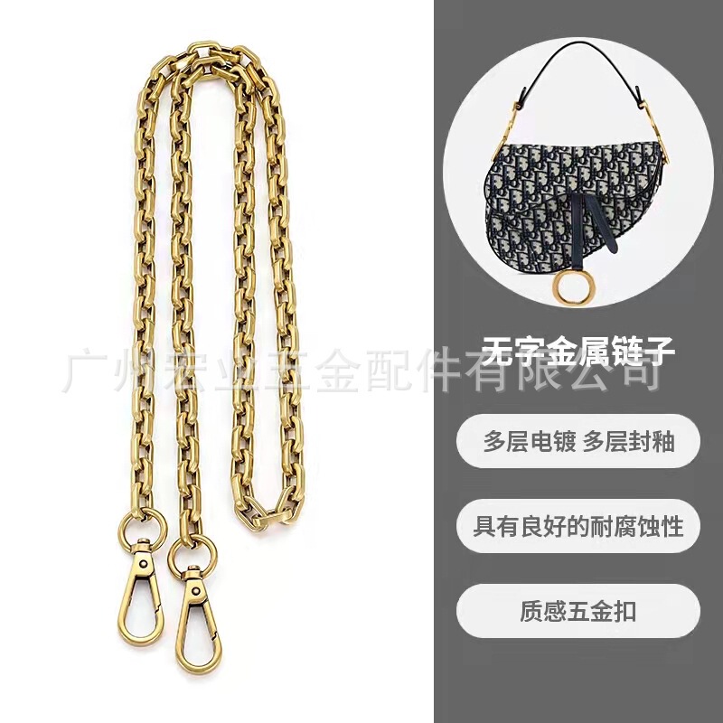 For Diao Saddle Bag Wide Shoulder Strap Chain Replacement Bag Crossbody Underarm Chain Bag with Accessories Wholesale