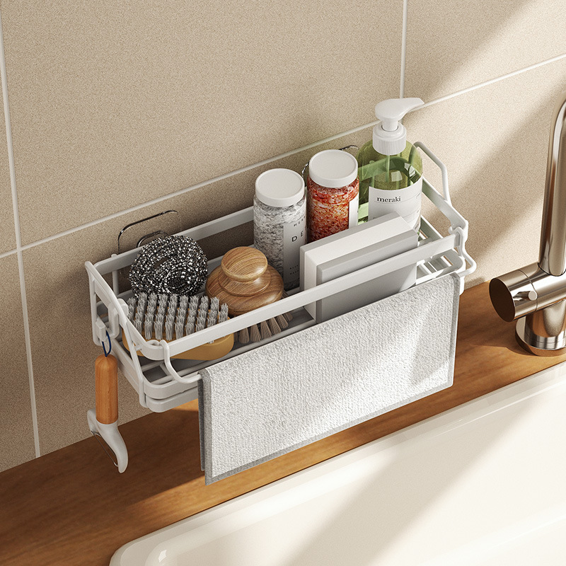 Drain Rack Sponge Rack Rag Filter Basket Sink Drain Basket Kitchen Bowls Chopsticks Drain Bowl Rack Storage