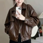 新款宽松美式秋季皮衣