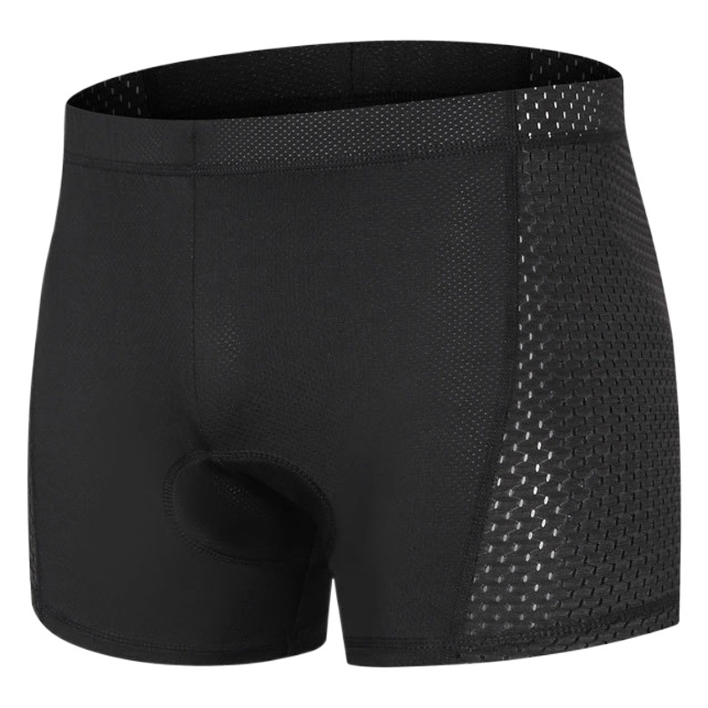 Amazon hombres ciclismo ropa interior impreso espesado cojín de silicona transpirable alta elástica bicicleta ciclismo shorts en stock