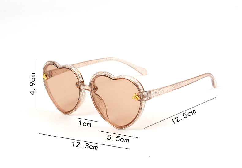 Fashion Heart Shape Pc Special-shaped Mirror Full Frame Kids Sunglasses display picture 1