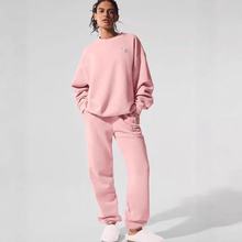 现 alo 卫衣套装 圆领长袖宽松情侣卫衣套装纯色简约款百