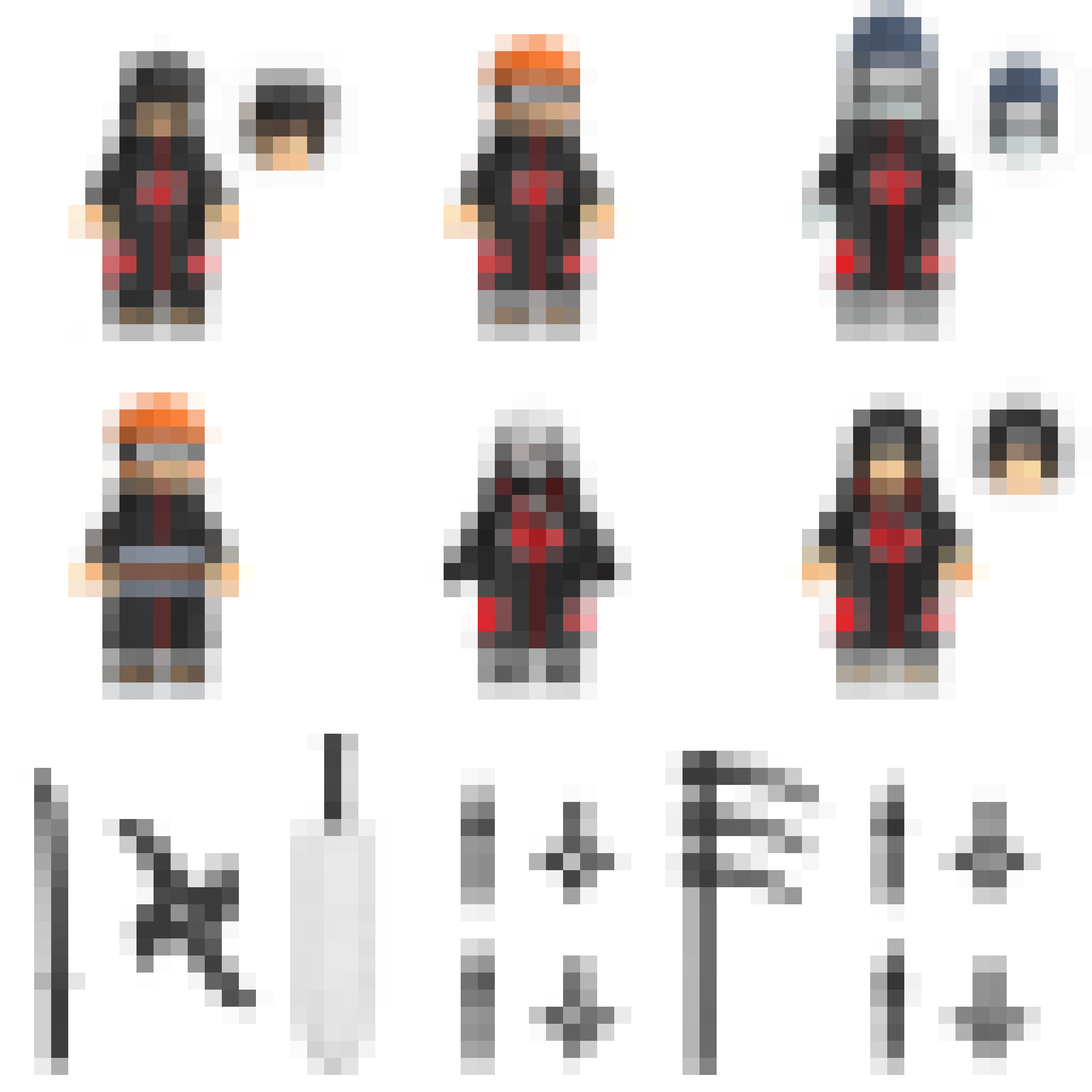 跨境批发KDL801积木人仔小颗粒拼插玩具K2001-2006袋装代发