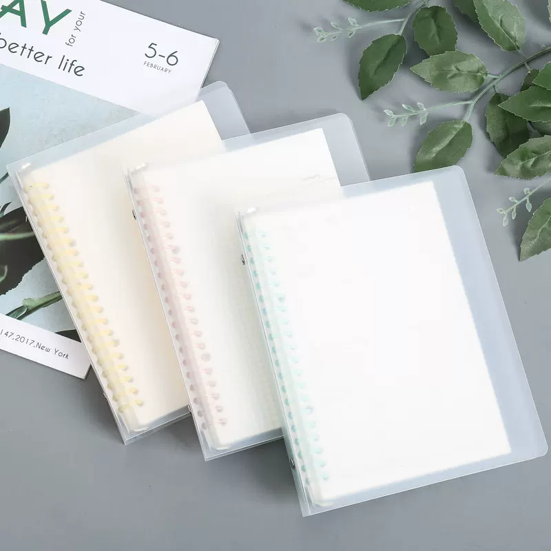 厂家现货批发可拆卸pp塑料活页本外壳A5 B5笔记本套可印LOGO