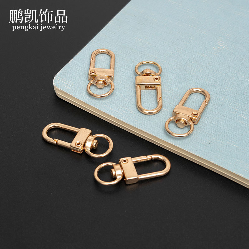 スポットメタル diy フックバックルハードウェアバッグアクセサリーキーホルダーチェーン犬バックルドアバックル合金スプリングバックル卸売