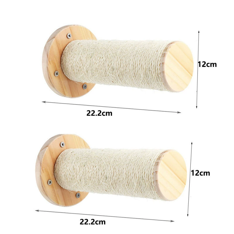 Wall-mounted Cat Climbing Frame, Sisal Hammock & Stairs, Modular Multi-Level Playset