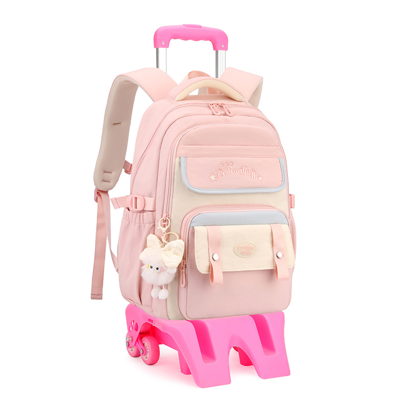 Pescado natural coreano bolso de tracción para estudiantes de secundaria, moda de gran capacidad para estudiantes de primaria de grado 3 - 6 bolso de tracción ligero