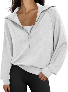 SoftenloveresShoulderTyperversizedSweatsndWomZipCruaterQater