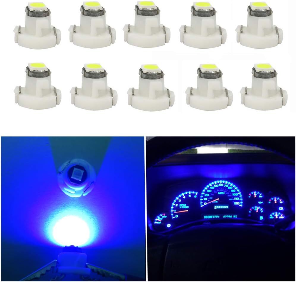 Lámpara de instrumentos LED automotriz T3 5050 1SMD bombilla LED de control central T4.2 3528T4.7 12V luz blanca