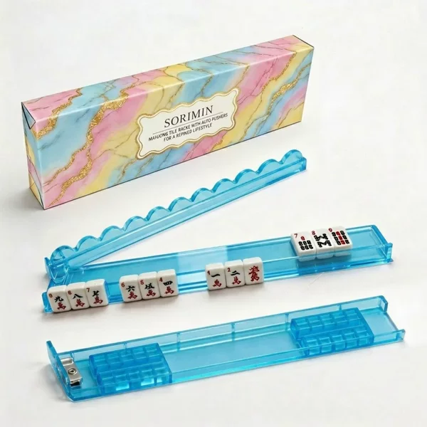 Best-selling new Amazon American-style mahjong pusher, multi-color, multi-functional, non-slip, wave-pattern pusher, color box set