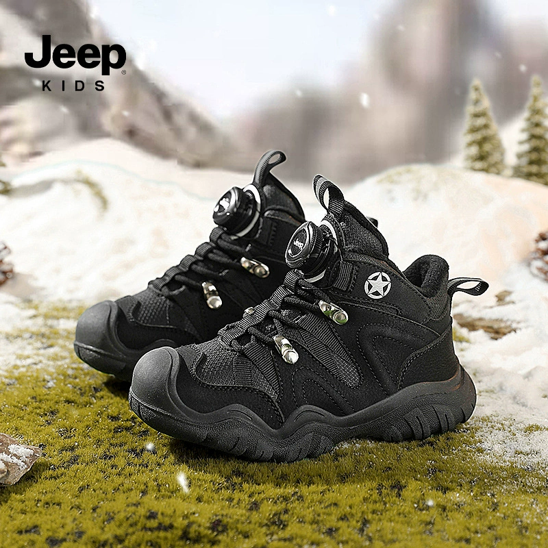 Jeep, детская теплая зимняя спортивная обувь для мальчиков, обувь