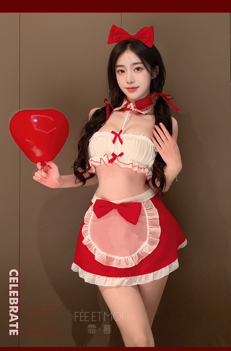 Feimu Selects 30-Piece Sheer Mesh Role-Play Costume Set with Headband, Dress and Thong — detail image 31