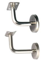 不锈钢PVC扶手支架 实木楼梯配件托架 栏杆靠墙实心固定墙托