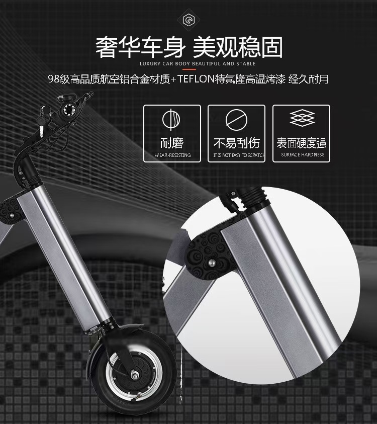 Cross-Border Folding Electric Vehicle, Electric Tricycle, Small Household Outdoor Mobility Aid Vehicle, New Model Vehicle-Mounted Battery-Powered Vehicle