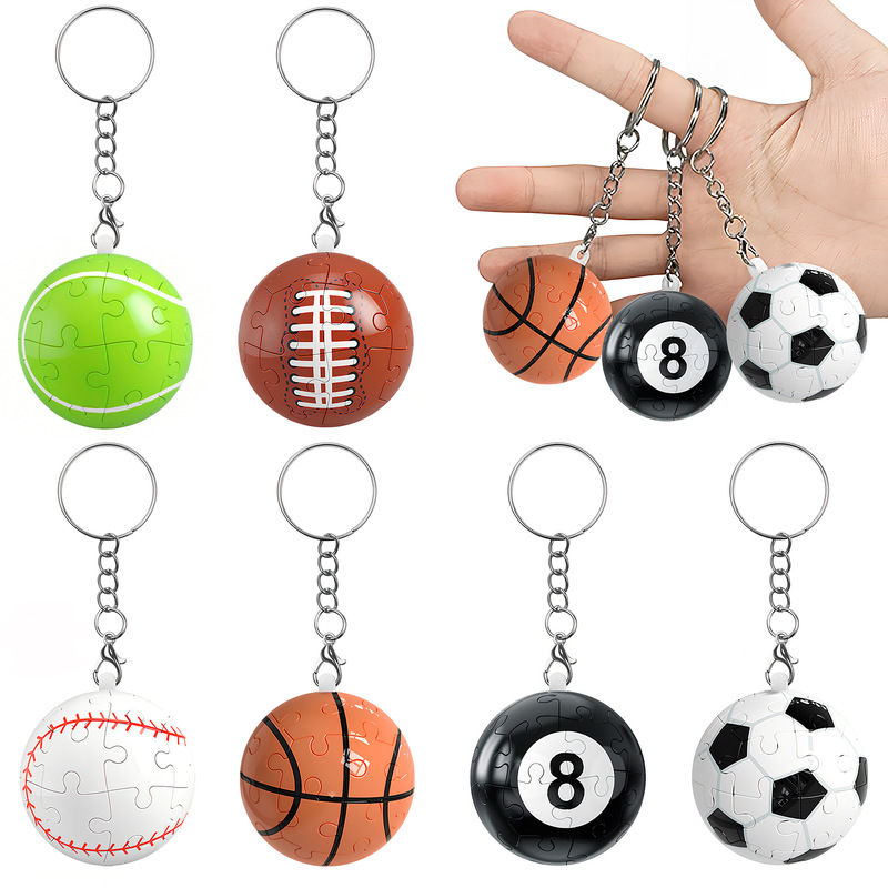 3D Stereo Spherical Puzzle Ball Football Basketball Billiards Creative Building Blocks Toy Pendant Assembled Keychain Gift 3D Stereo Spherical Puzzle Ball Football Basketball Billiards Creative Building Blocks Toy Pendant Assembled Keychain Gift