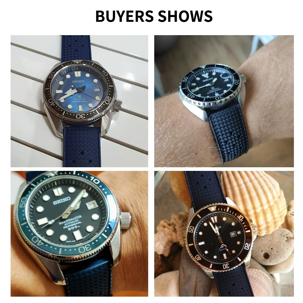 Заводской штрих адаптации Seiko -Рабочий Хоули Дайв Рудиан тибетский полосатый Титор Резиновый тибет 20 22 мм