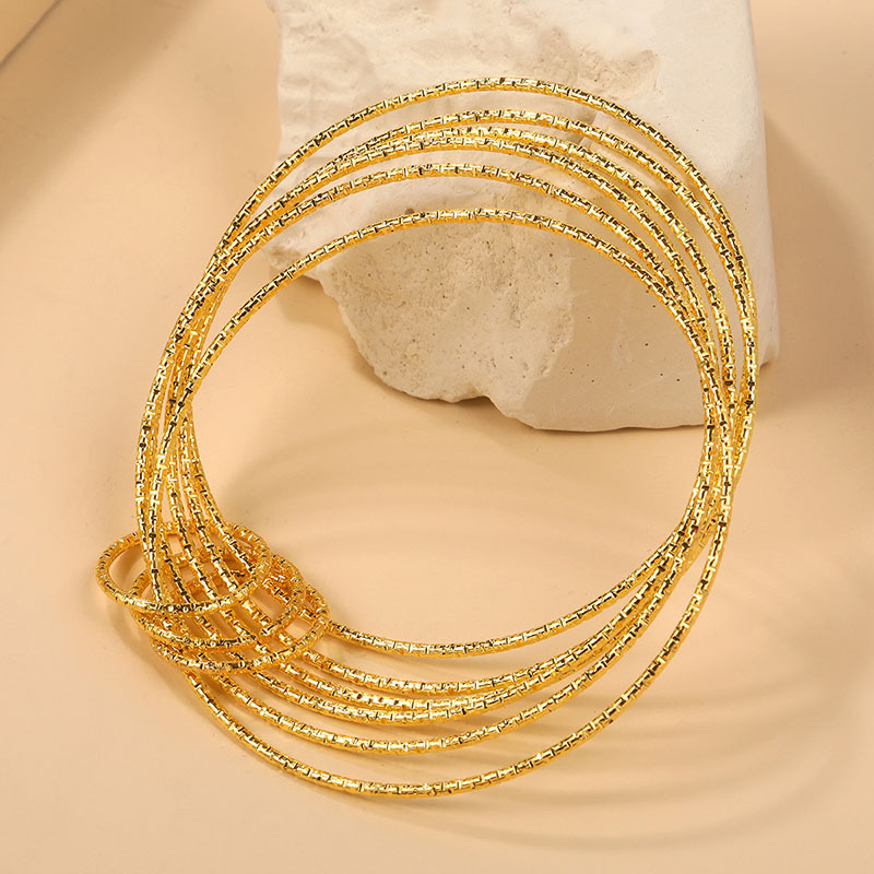 Simple Style Geometric Alloy Plating Womenu0027S Bangle