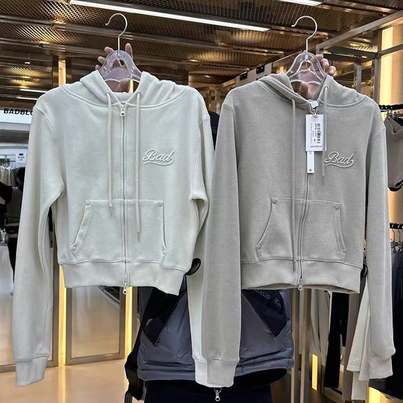 Korean Badblood Bcac Series American Sexy Sweatshirt Women's Hooded Casual Retro Lazy Style Bf Top