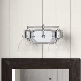 亚马逊厂家美式复古壁灯 工业风酒店浴室灯梳妆台玻璃镜前灯