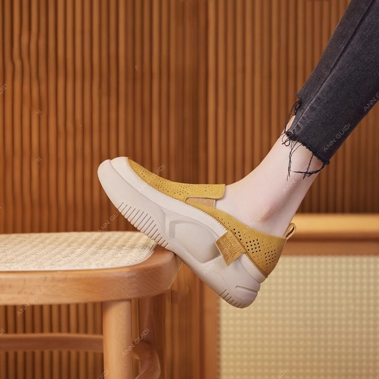 Sandalias retro mujeres 2024 verano nuevos zapatos de mujer piel transpirable zapatos casuales de suela suave