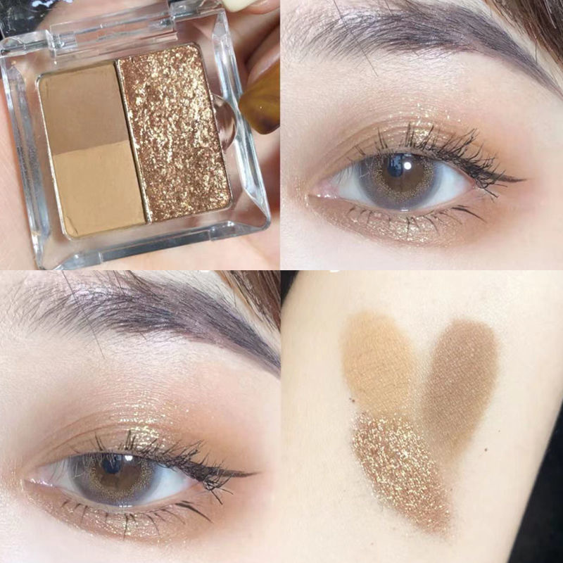 Hola Style paleta de sombras de ojos pequeña y exquisita linda nueva paleta de sombras de ojos de galleta pequeña versión mini pequeña con sombra de ojos extra pequeña