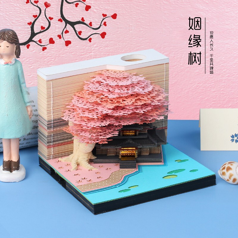 2026 ハリーポッター 3D 立体付箋 英語版 オーナメント ホグワーツ付箋 カレンダー 手切り ギフト|undefined