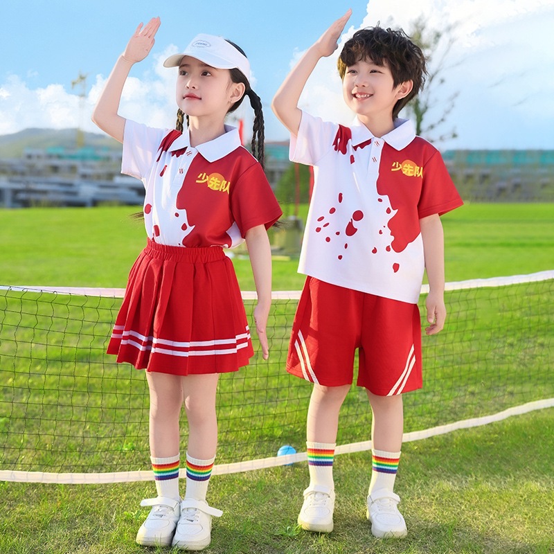 幼儿园园服61大合唱演出服夏装小学生校服毕业照运动会啦啦队服