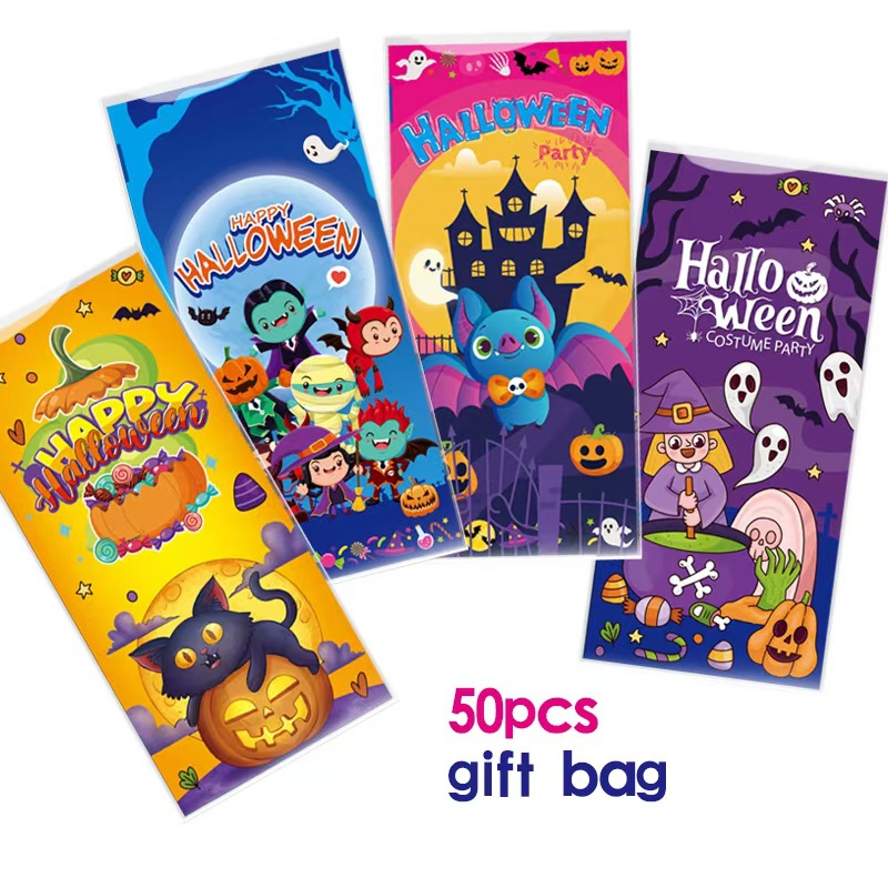 Cross-border arco iris unicornio bolsa de dulces impresión de dibujos animados opp pidiendo bolsa de azúcar bolsa de embalaje de pan de plástico