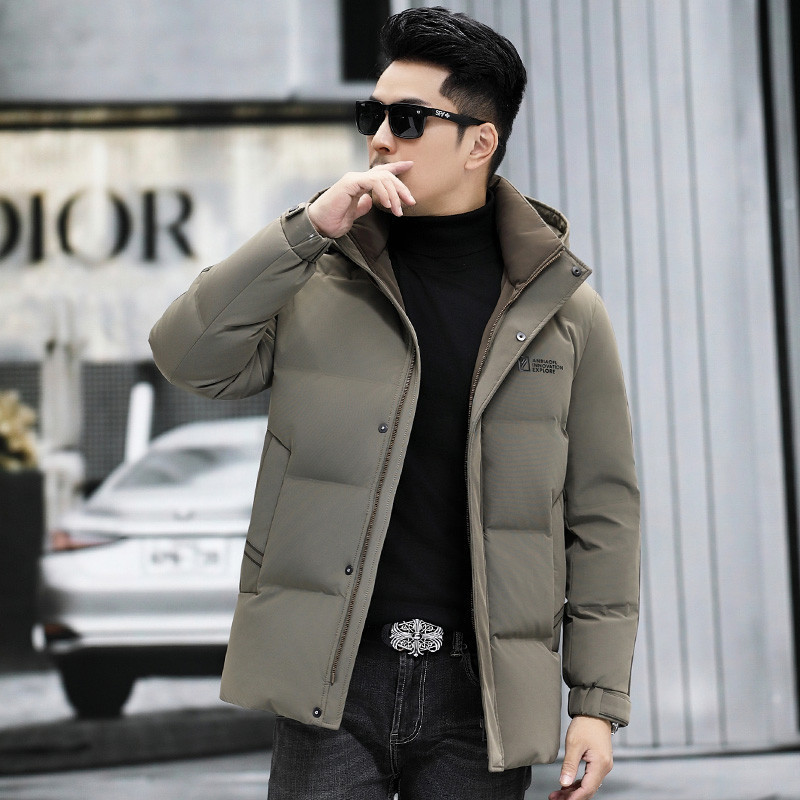 Winter fashionable down jacket with hood