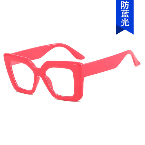 2024 new glasses frame cross-border retro square can be equipped with myopia glasses frame trendy fashion anti-blue light flat glasses