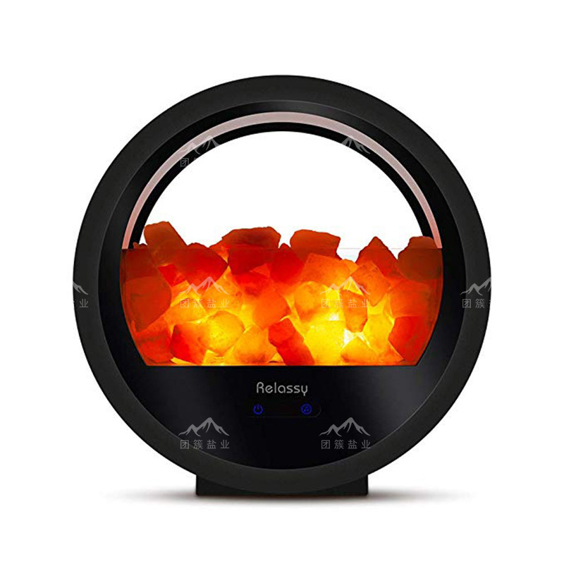 Crystal Salt Lamp Himalayan Bluetooth Speaker Negative Ion Bedroom Air Purification Creative Night Light Audio Gift