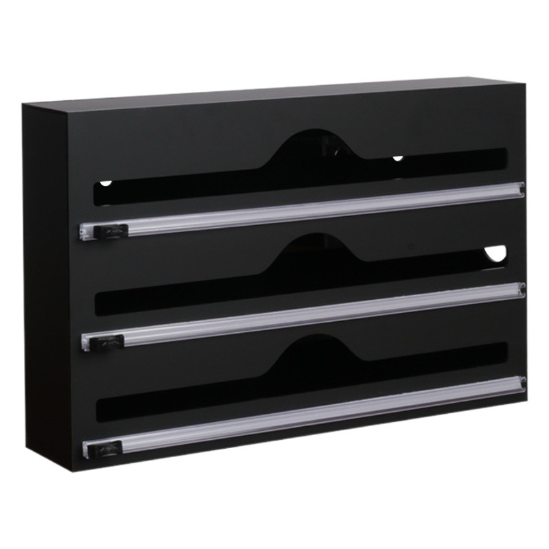 Caja de almacenamiento de envoltura de plástico acrílico cocina montada en la pared bolsa ziplock bolsa de alimentos transparente clasificación caja de almacenamiento personalización