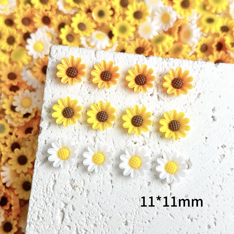 Cross-Border Sunflower Nail Art Stickers Flat-Bottomed 3D Daisy DIY Resin Accessories Hair Clips Fridge Magnets Phone Case Hair Accessories Cross-Border Sunflower Nail Art Stickers Flat-Bottomed 3D Daisy DIY Resin Accessories Hair Clips Fridge Magnets Phone Case Hair Accessories