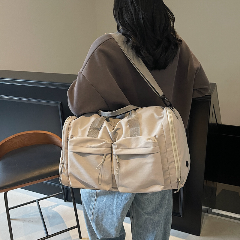 Bolsa de viaje liviana, almacén de zapatos independiente, bolsa de gimnasio de yoga portátil de gran capacidad, bolsa de equipaje de corta distancia para almacenamiento en viajes de negocios