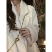 冬季恋歌新款白色大衣秋冬韩系长款呢子外套女