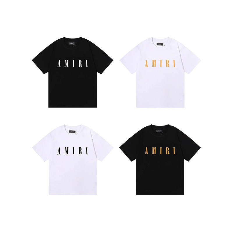 In-Stock Foreign Trade Trendy Brand Amiri European and American Letter Print Pure Cotton Round Neck Short-Sleeve Unisex T-Shirt Cross-Border T-Shirt In-Stock Foreign Trade Trendy Brand Amiri European and American Letter Print Pure Cotton Round Neck Short-Sleeve Unisex T-Shirt Cross-Border T-Shirt