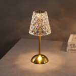 现代简约充电氛围台灯USB金属触摸酒吧桌灯酒店小夜灯卧室床头灯