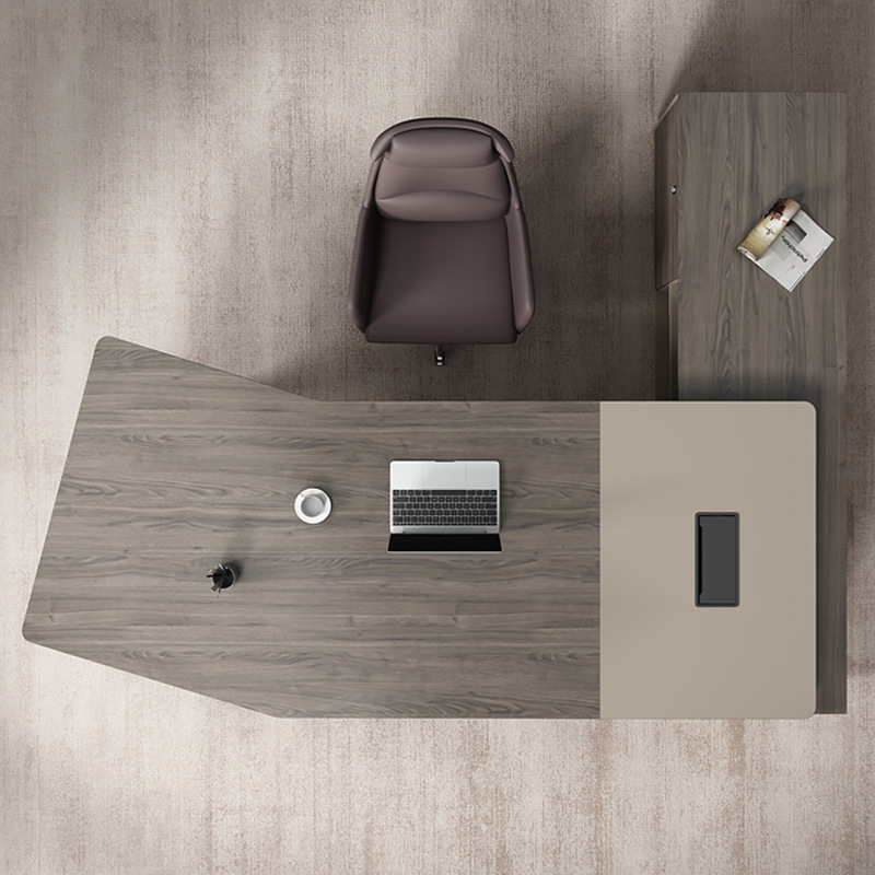 Conjunto de escritorio y silla ejecutiva moderna y sencilla, escritorio individual para gerente, escritorio ejecutivo de lujo ligero, muebles de escritorio ejecutivo de gran tamaño.