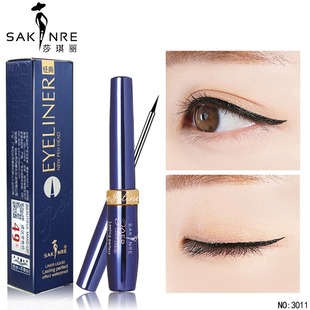 Sakili Eyeliner Carbon Black Is Not Easy to Smudge, Dazzling Black, Quick-Drying, Long-Lasting Liquid Eyeliner, Easy to Color for Novices and Beginners