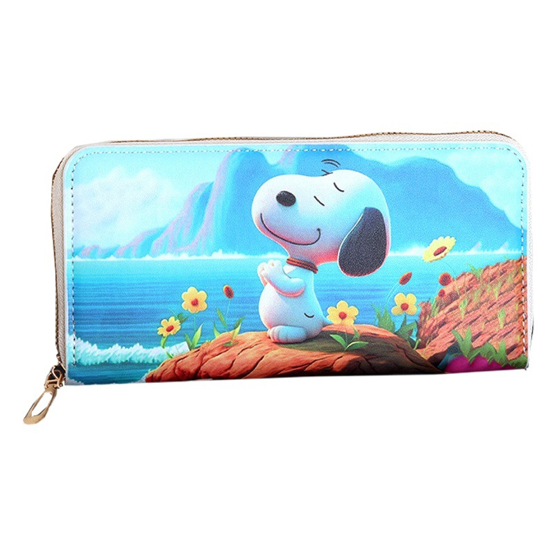 Monedero Snoopy de una pieza con envío directo, moderno, con múltiples ranuras para tarjetas, para niños y niñas