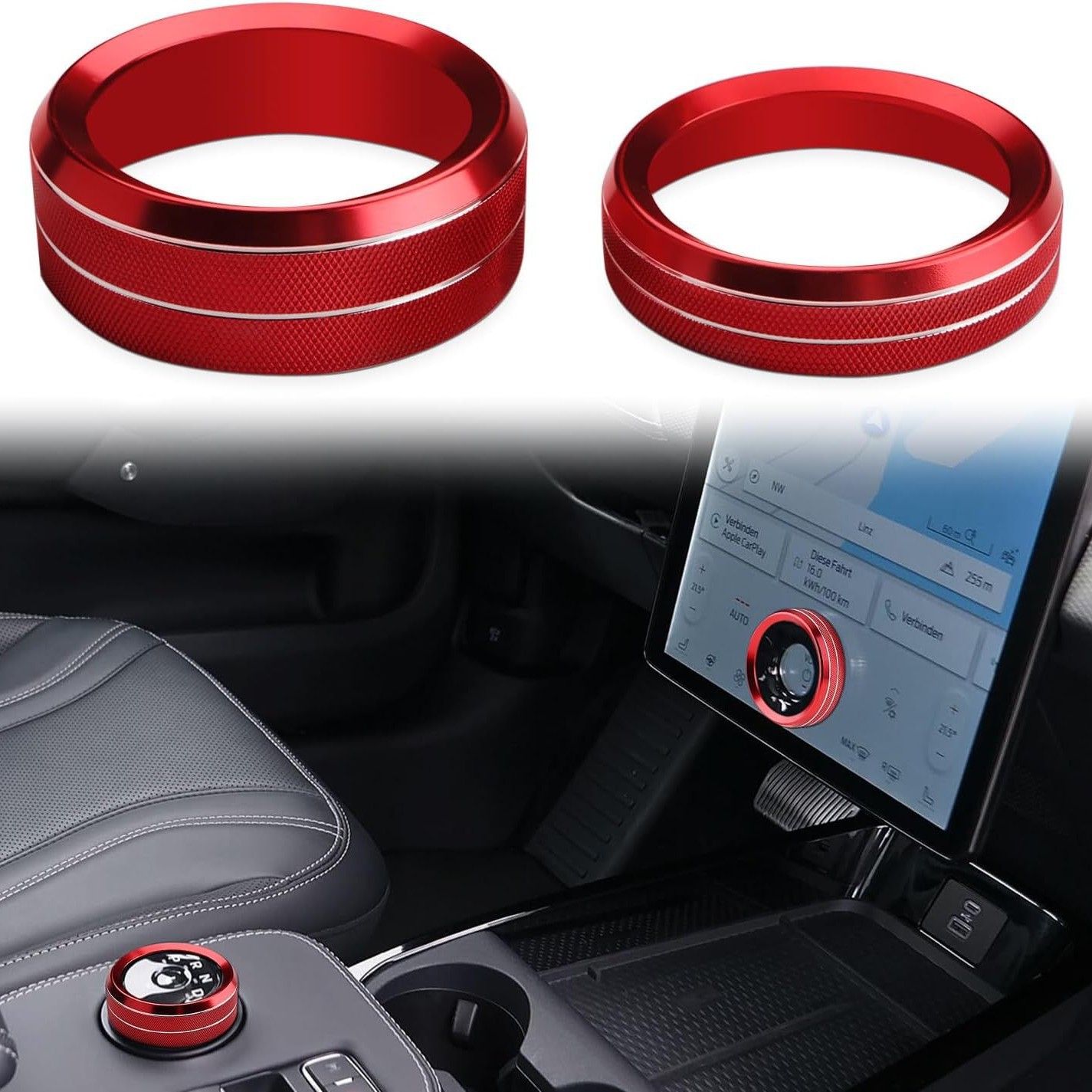 Suitable for 22-24 Ford Maverick Air Conditioning Headlight Knob Decorative Ring Volume Interior Modification