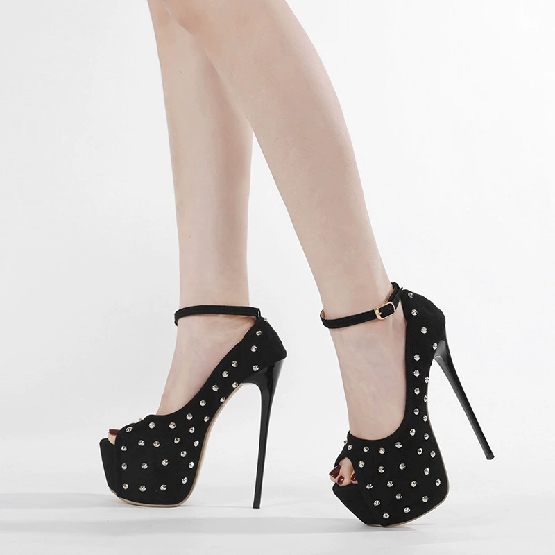 2024 новый европейский и американский тонкий черный водонепроницаемый стол с высоким каблуком