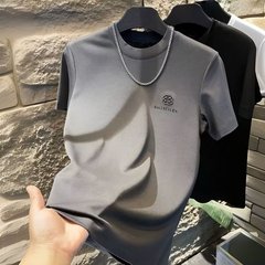 半袖tシャツ男性ファッションブランド夏ゆるい五分袖2025年新ネットレッドトレンドinsシンプルプリント上着