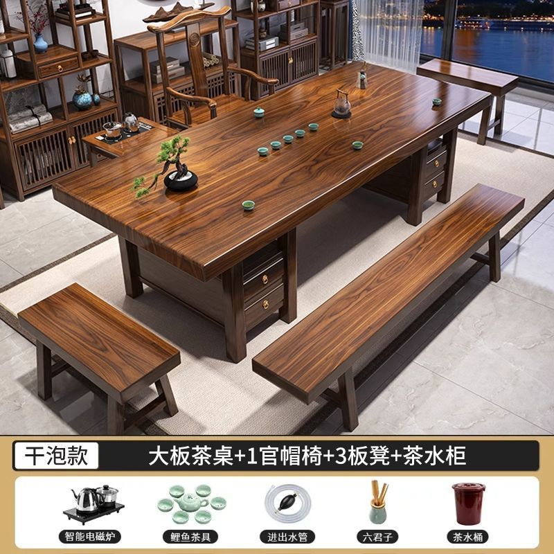 [서랍형 모델] 사이드 캐비닛 1개 공식 모자 의자 1개 벤치 1개 짧은 스툴 2개