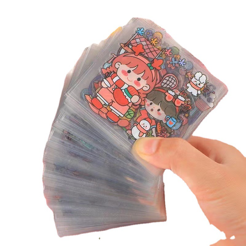 Diario pegatinas diario libro niña niños pegatinas traje Gu Ka impermeable lindo material de la historieta transparente al por mayor