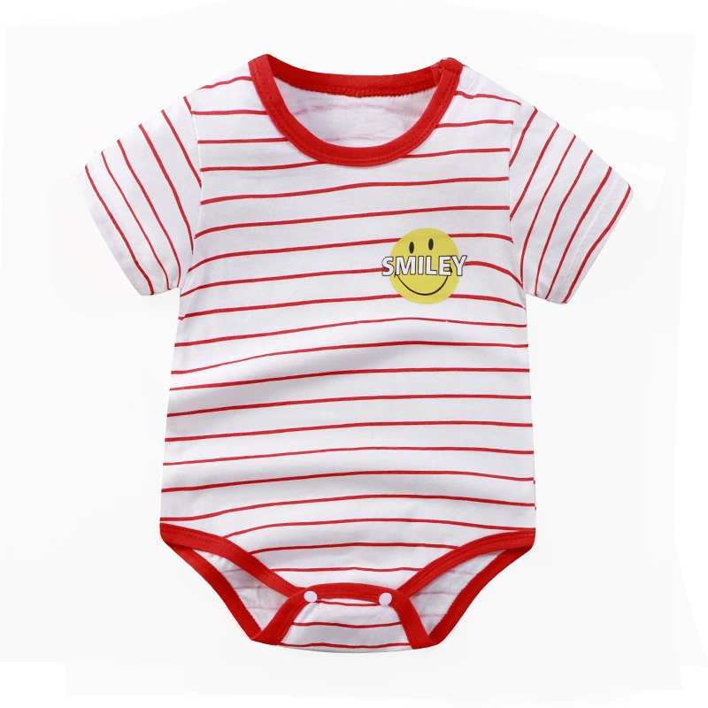Short-Sleeve Baby Romper Summer Bodysuit, Newborn Girls, Thin Lightweight, 59–90 cm